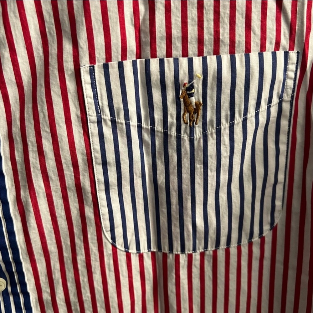 RALPH LAUREN Color Block Button Down Shirt, Size 3X - Picture 2 of 8